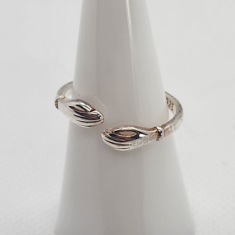 Sterling Silver Adjustable Hug Ring - image 3
